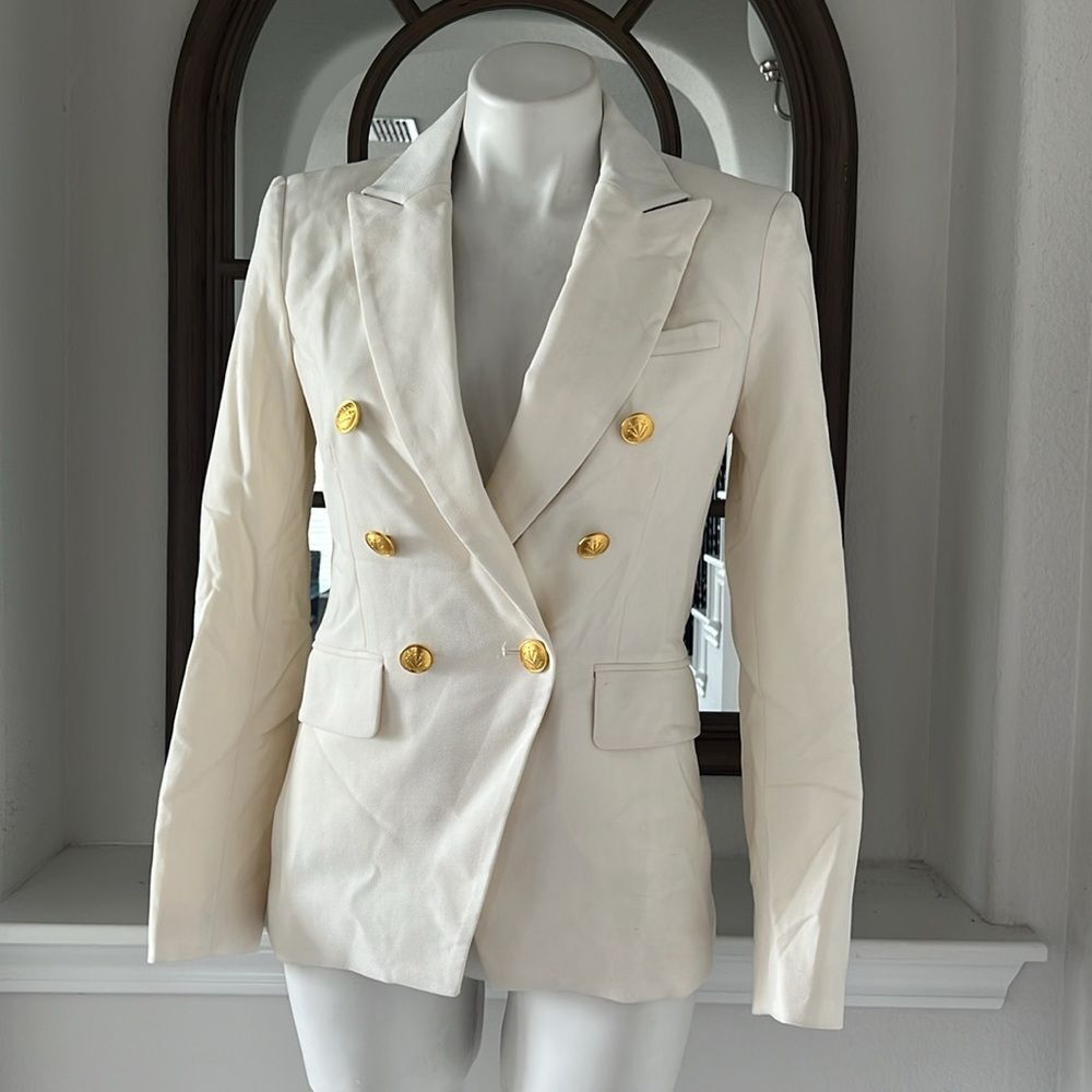 Rag & Bone Preston Wool Blazer in White, NWT, Size 0 - Picture 11 of 15